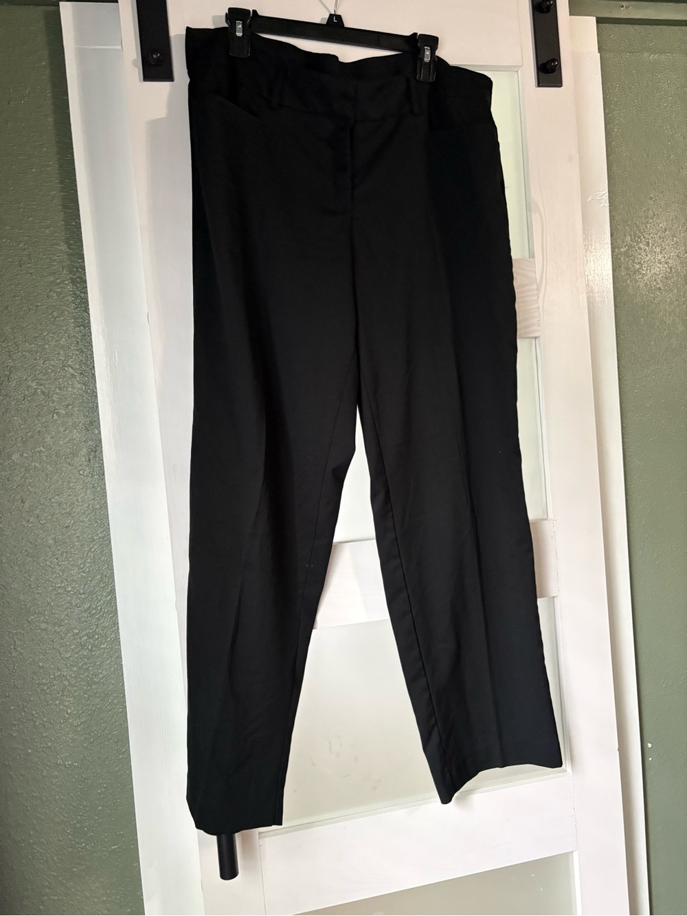 Just My Size Black High-Rise Straight Trousers